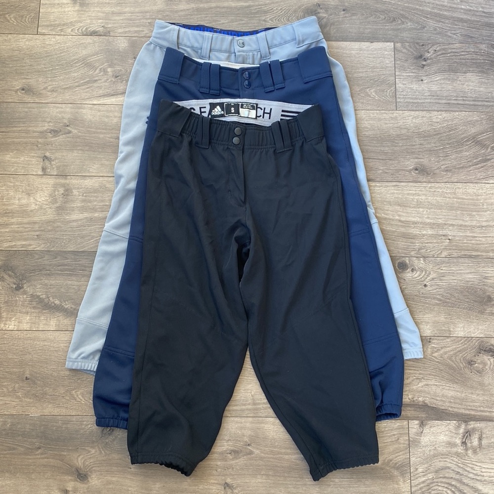 Mizuno Under armour Adidas softball pant bundle (3) Woman’s size small